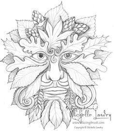 Green Man Drawing