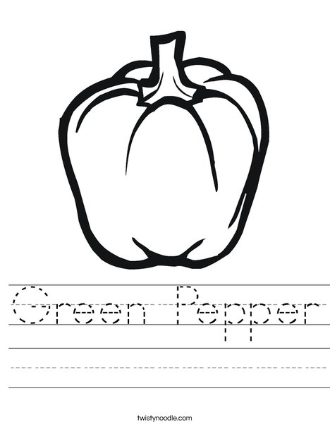 468x605 Green Pepper Worksheet - Green Pepper Drawing