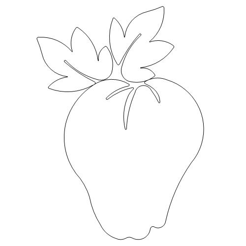 500x500 Vegetable Garden Green Pepper Anne Bright Designs - Green Pepper Drawing