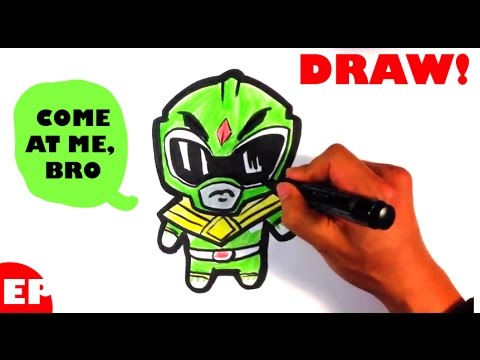 480x360 how to draw the green power ranger - Green Power Ranger Drawing