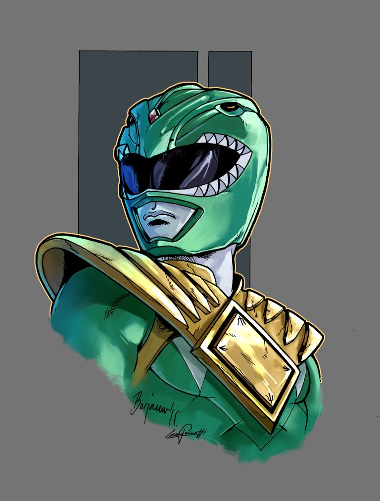768x1012 mighty morphin power rangers green color - Green Power Ranger Drawing