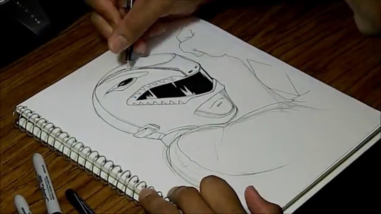 1280x720 drawing red ranger - Green Power Ranger Drawing