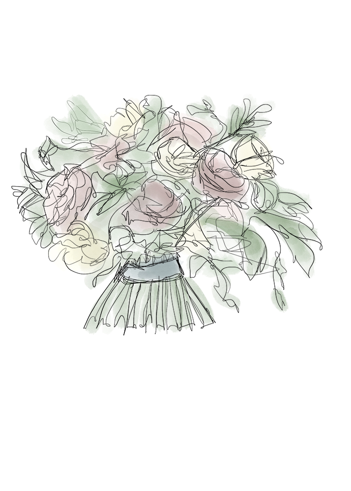 714x1000 Flower Drawings For Design Inspiration From Team Flower - Greenery Drawing