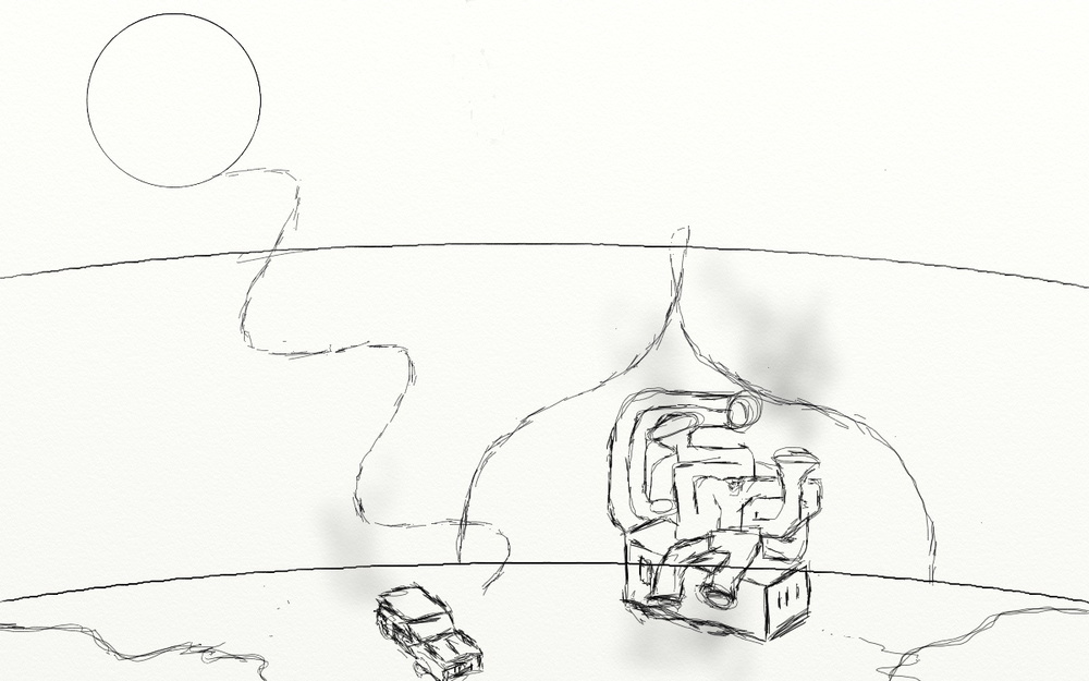 1000x625 Climate Change Illustrations - Greenhouse Effect Drawing