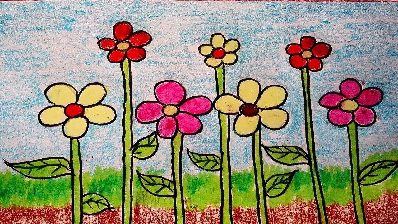 1280x720 how to draw flowers easily for kids diy greeting card drawing - Greeting Card Drawing
