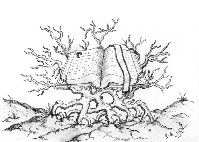 700x500 natural altar pencil drawing greeting card for sale - Greeting Card Drawing