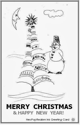 338x531 merry christmas happy new year! greeting cards - Greeting Drawing