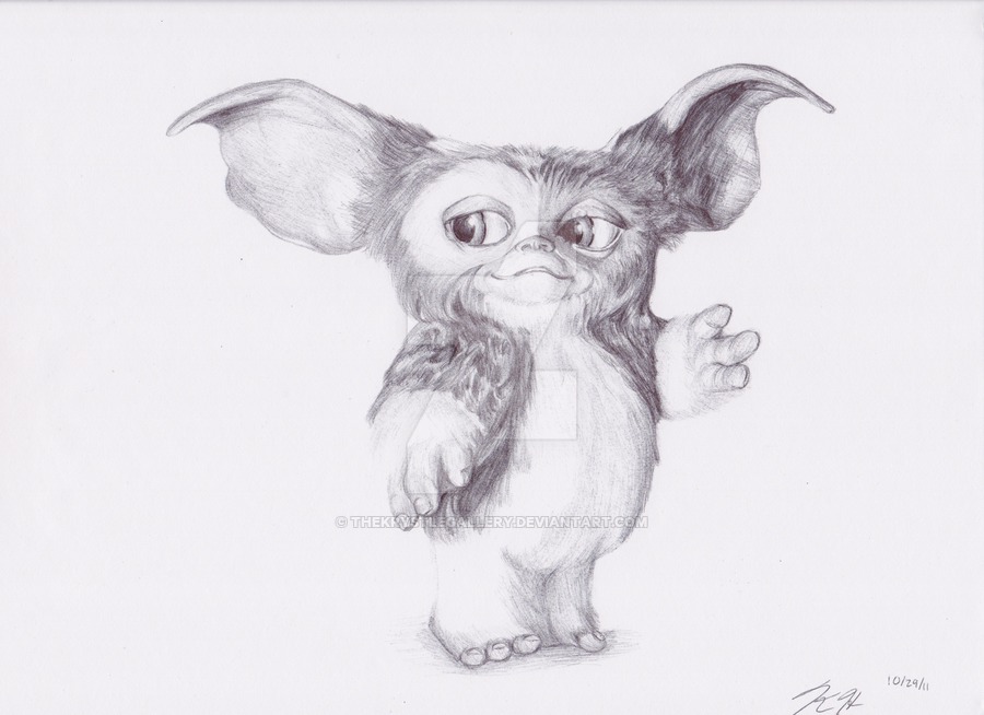 900x654 gizmo from gremlins drawing - Gremlin Drawing.
