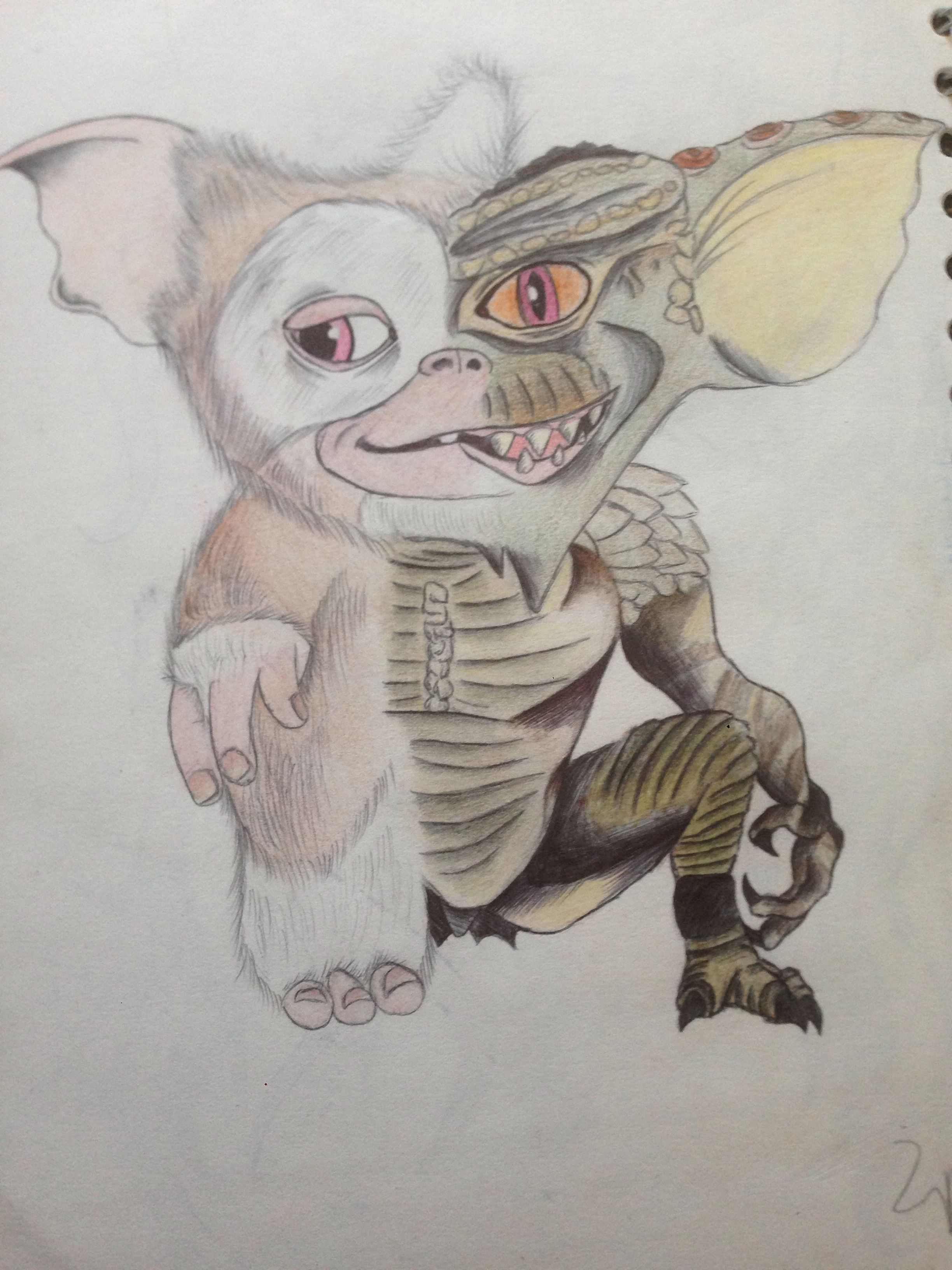 2448x3264 Half Gizmo Half Gremlin Doodle Drawing Ideas Sketches - Gremlin Drawing