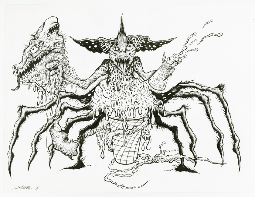 840x647 Spider Gremlin Original Drawing - Gremlin Drawing