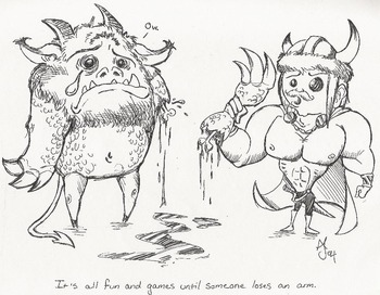 350x272 beowulf and grendel self help pamphlet - Grendel Drawing