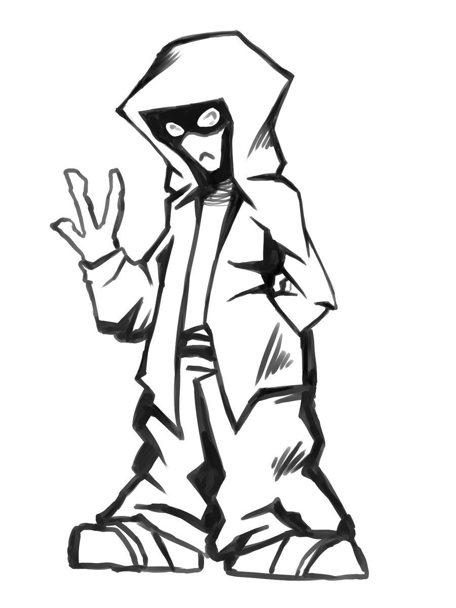 900x1200 Entry - Grey Alien Drawing