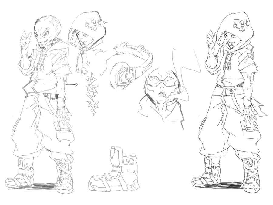 900x675 Entry - Grey Alien Drawing