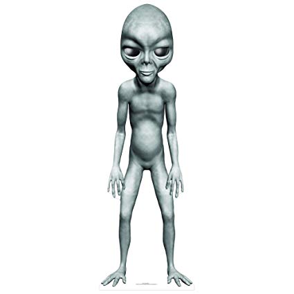425x425 grey alien star mini cardboard cutout standup - Grey Alien Drawing
