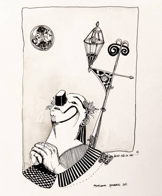 644x780 Clown Marianne Stenberg Beauton Art Gallery - Grey Drawings