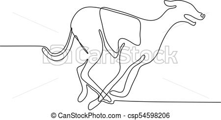 450x245 greyhound racing continuous line continuous line drawing - Greyhound Line Drawing