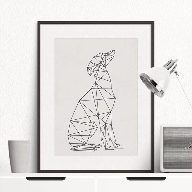 640x640 minimal greyhound wall art gifts for designers - Greyhound Line Drawing
