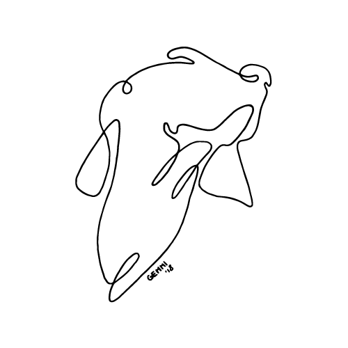 500x500 greyhound flow - Greyhound Line Drawing