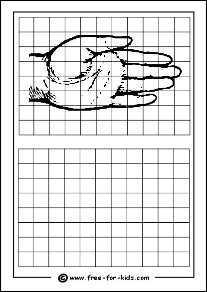 415x586 Practice Drawing Grid With Hand,this Is The Practice I Needed Back - Grid Drawing Worksheets For High School