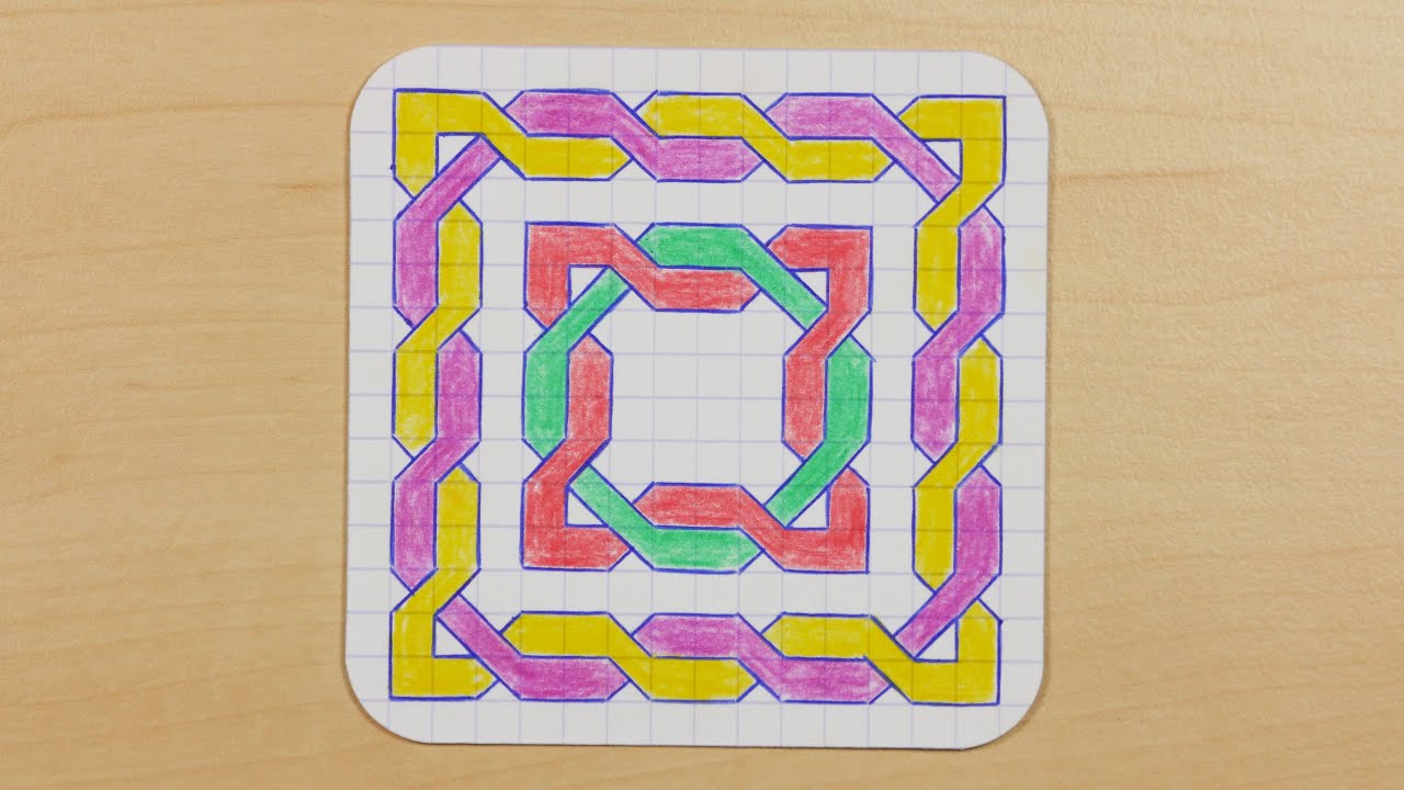 1280x720 How To Draw Graph Paper Knots - Grid Paper Drawings