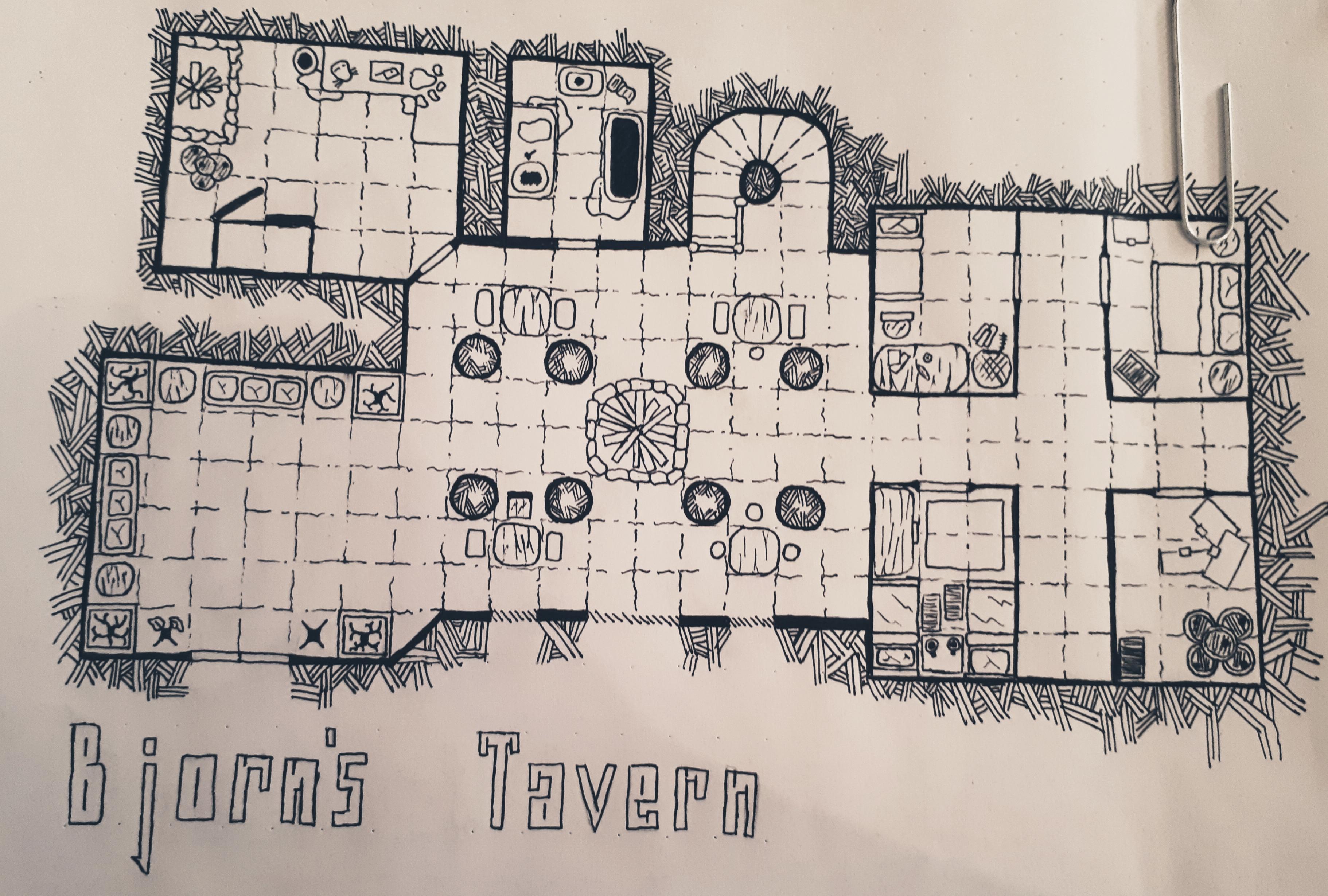 3643x2458 Bjorn's Tavern My First Grid Pattern Map I've Made All - Grid Pattern Drawing