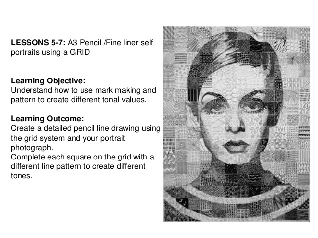 638x479 Year Selfie - Grid System Drawing