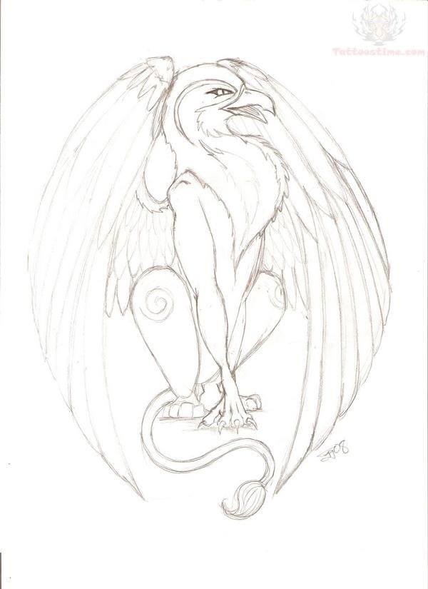 600x825 griffin drawing free download - Griffin Drawing