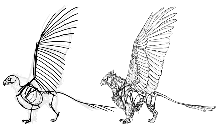 700x419 How To Draw A Griffin - Griffin Drawing