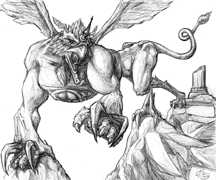 900x750 griffin drawing - Griffin Drawing