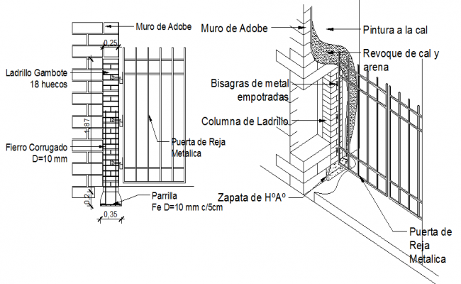 650x400 Grill Door Detail - Grill Drawing