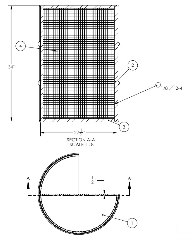 650x827 Drum Grill Plans - Grill Drawing