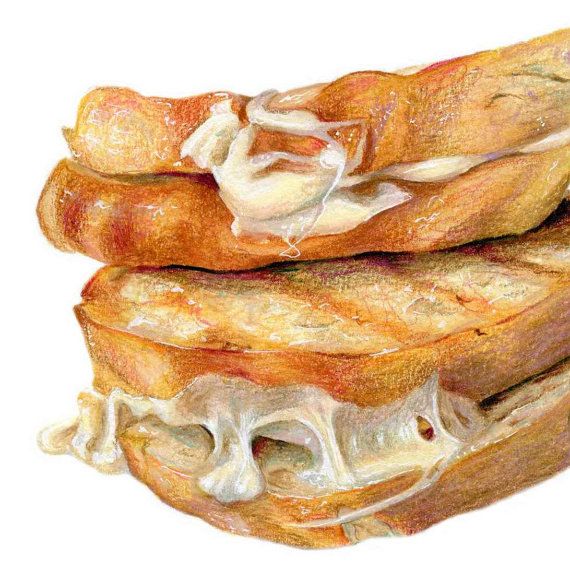 Grilled Cheese Drawing at Explore collection of