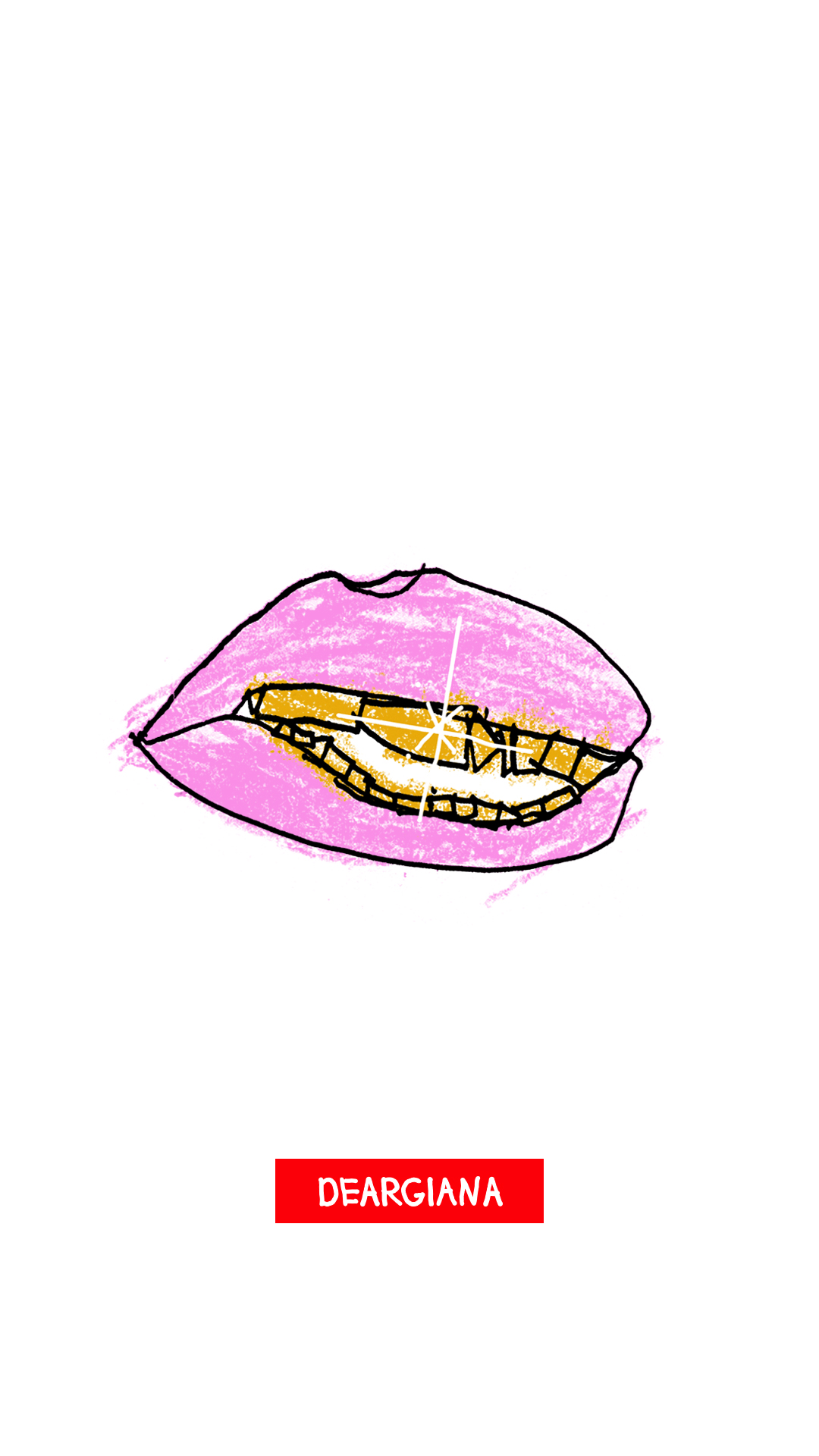 1080x1920 Gold Grillz Wallpaper Deargiana - Grillz Drawing