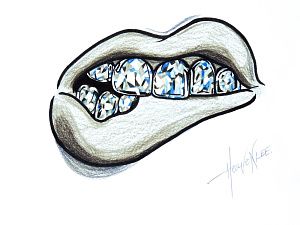 300x225 Grillz' Art Illustration - Grillz Drawing