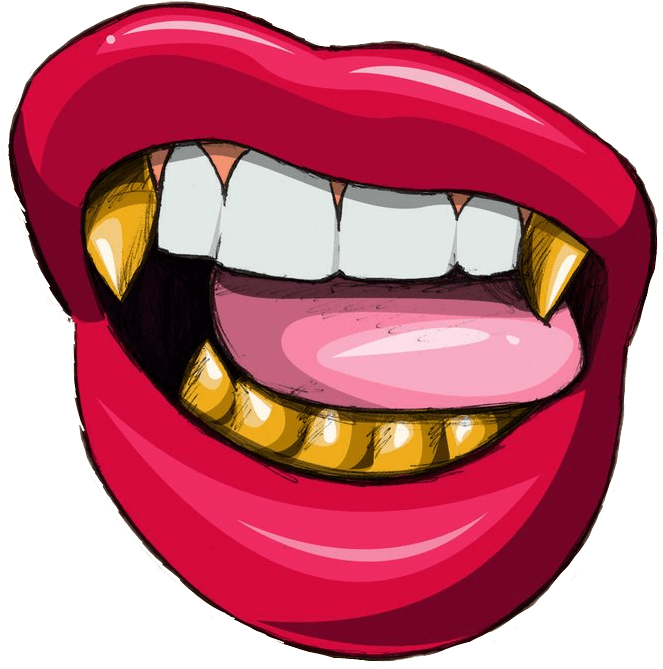663x669 Grillz Drawing Lips - Grillz Drawing