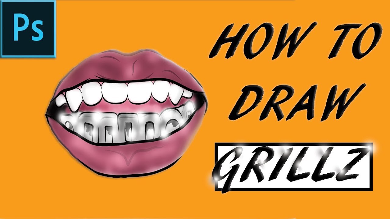 1280x720 How To Draw Grillz Wphotoshop - Grillz Drawing