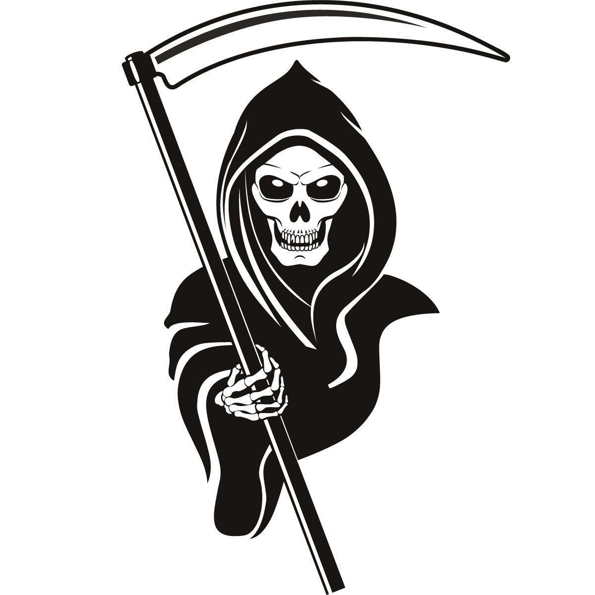 1200x1200 grim reaper hood halloween wall art stickers wall decals transfers - Grim Reaper Drawing