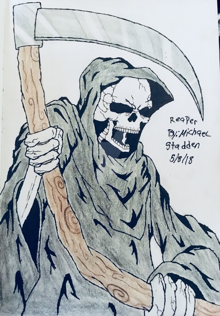 746x1070 grim reaper drawing - Grim Reaper Drawing