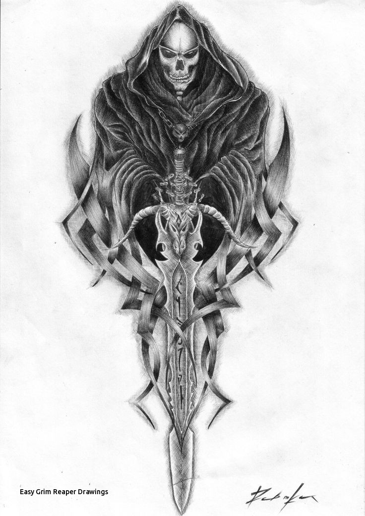 easy cool grim reaper drawing