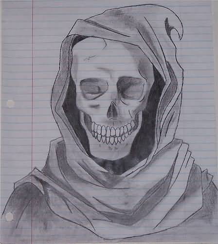 Grim Reaper Face Drawing at PaintingValley.com | Explore collection of ...