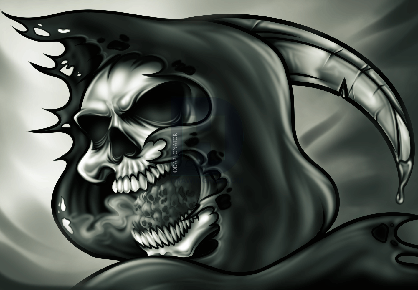Grim Reaper Face Drawing at Explore collection of