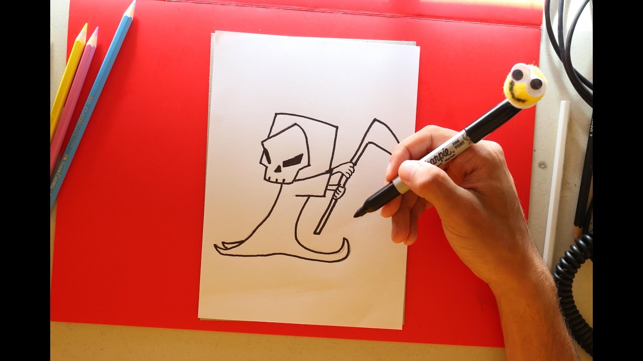 1280x720 How To Draw Grim Reaper Step - Grim Reaper Face Drawing