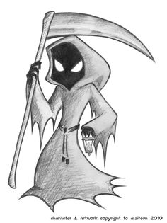 grim reaper drawing easy