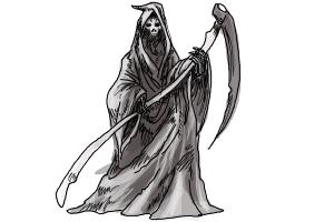 300x200 How To Draw A Grim Reaper Step - Grim Reaper Face Drawing