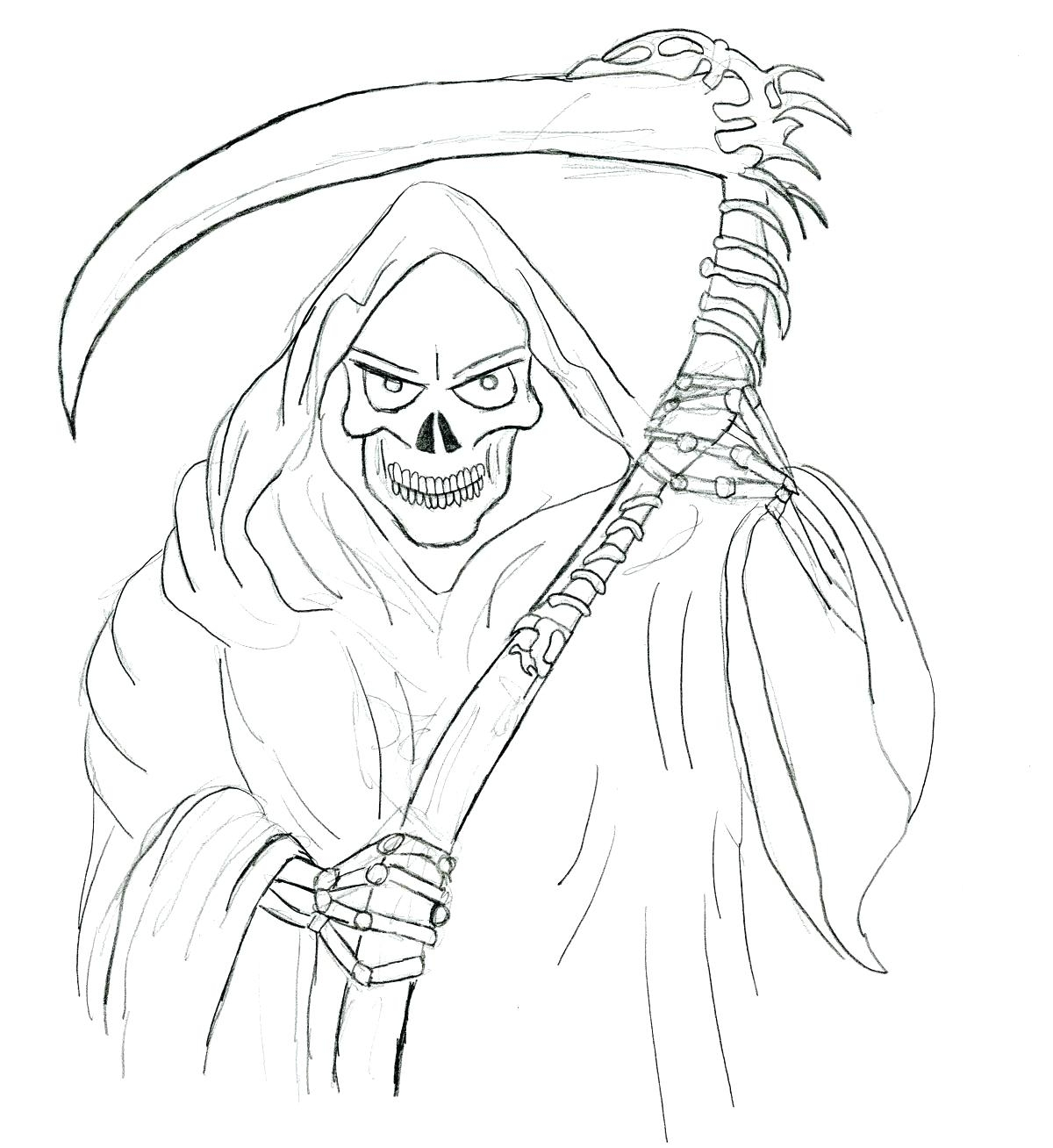 Easy Creepy Grim Reaper Drawings How To Draw A Grim Reaper Face - Grim...