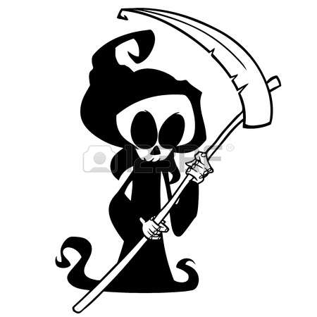 Grim Reaper Line Drawing at PaintingValley.com | Explore collection of ...