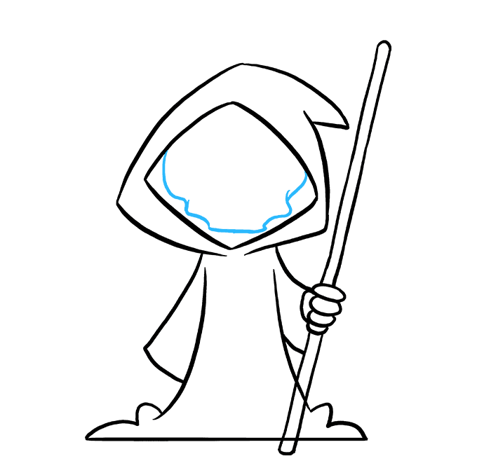 680x678 How To Draw The Grim Reaper - Grim Reaper Line Drawing