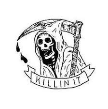 224x225 Resultado De Imagen Para Johnny Gloom Hi Tattoos, Body Art - Grim Reaper Line Drawing