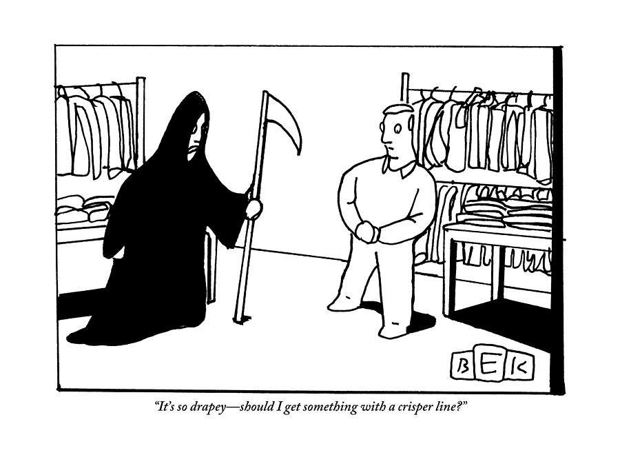 900x676 The Grim Reaper Is Trying On Clothing Drawing - Grim Reaper Line Drawing