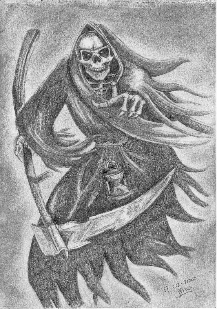 scary grim reaper drawing